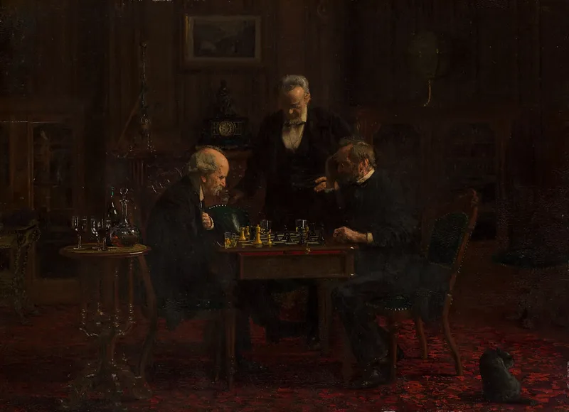 Classical artwork depicting contemplation and deep thought