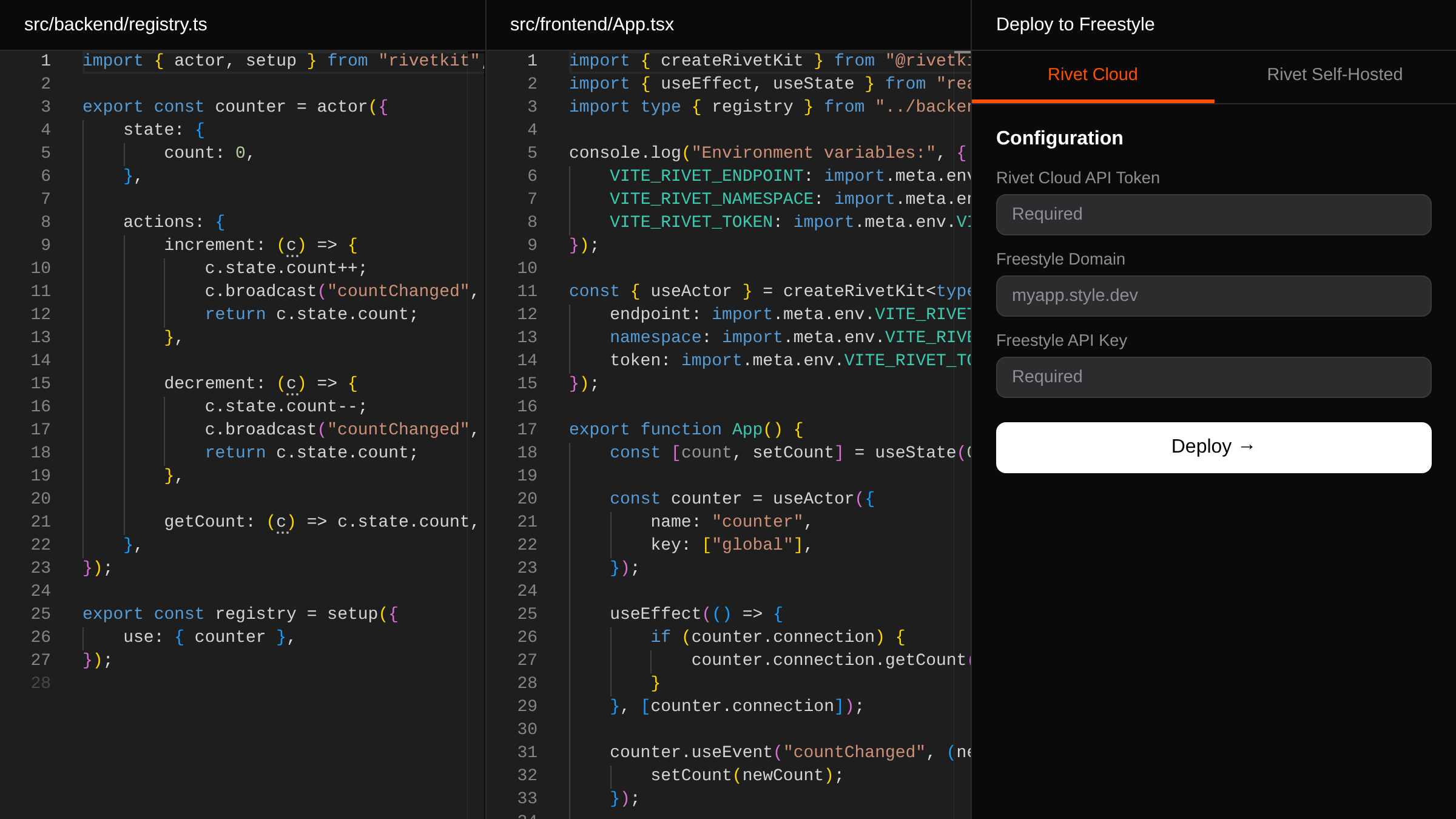 User and AI Generated Actors Freestyle Deployer